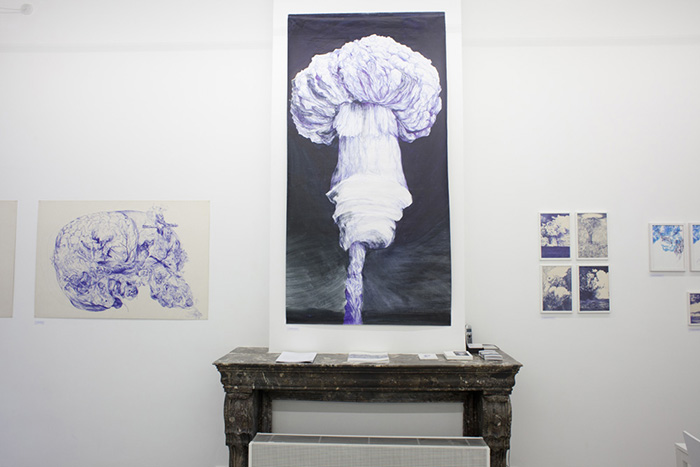 Anversville - Bile bleue - Champignon vertical